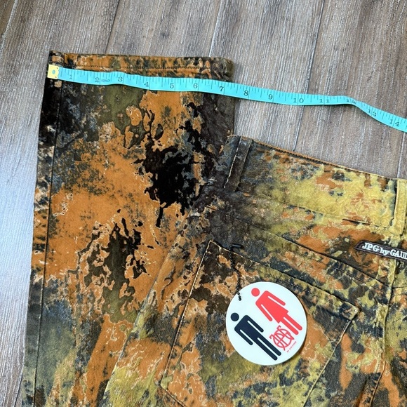 Vintage Jean Paul Gaultier Moss Camo Dead Stock Velvet Grunge Camo straight low - Picture 3 of 16